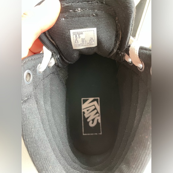 Sk8-Hi Platform 2.0 Black Canvas High Top Vans - Picture 8 of 8